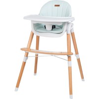 Scaun de masa 2 in 1 reglabil Tin cu tavita si husa detasabile suport pentru picioare reglabil Light Green - 1