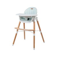 Scaun de masa 2 in 1 reglabil Tin cu tavita si husa detasabile suport pentru picioare reglabil Light Green - 4