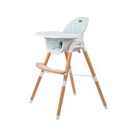 Scaun de masa 2 in 1 reglabil Tin cu tavita si husa detasabile suport pentru picioare reglabil Light Green - 5