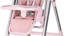 Scaun de masa 2 in 1 transformabil in leagan Chipolino Super Chef Marshmallow cu roti, spatar reglabi, sezut reglabil, pliere compacta