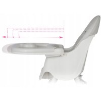 Scaun de masa 3in1 transformabil in scaunel clasic,cu cos de depozitare,baza antiderapanta,masuta reglabila,suport picioare si husa detasabila Ricokids Milo Gri - 2