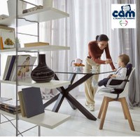 Scaun de masa CAM Seat Idea pliabil bej gri - 4