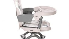Scaun de masa Ego Plus Booster pliabil si reglabil Grey Parrots