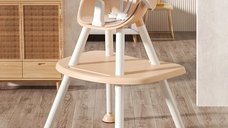 Scaun de masa Little Mom Pink 4in1 pentru copii, multifunctional, cu centura de siguranta, tavita reglabila, suport pentru picioare, dimensiune 79 x 60 x 62 x 92 cm