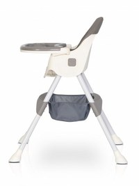 Scaun de masa multifunctional 4 in 1, Pliabil, cu Cos de depozitare, cu ham de siguranta, Tavita dubla detasabila, 70 x 56 x 92 cm, greutate 3.8 kg, Colibro Picolo Dove - 3