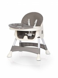Scaun de masa multifunctional 4 in 1, Pliabil, cu Cos de depozitare, cu ham de siguranta, Tavita dubla detasabila, 70 x 56 x 92 cm, greutate 3.8 kg, Colibro Picolo Dove - 9