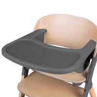 Scaun de masa multifunctional Megan Lionelo, din lemn de fag, 6 luni- adult, reglabil pe inaltime, husa impermeabila, tavita silicon, suport de picioare reglabil, greutate maxima 110 Kg, Gri - 4