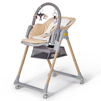 Scaun de masa pentru copii 2 in 1 Kinderkraft Lastree Wooden - 9