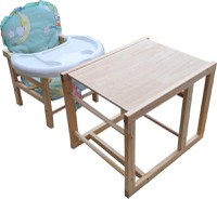 Scaun de masa pentru copii si bebe Novokids Wooden Table Chair Verde transformabil in masuta, din lemn masiv, centura de siguranta, sezut detasabil, masuta detasabila - 2