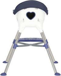 Scaun de masa transformabil Little Mom, multifunctional, cu tavita ajustabila, husa detasabila din piele ecologica, suport pentru picioare, dimensiune 75 x 53 x 83 cm, Elite Blue - 7