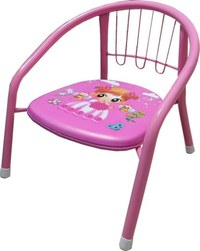 Scaun metalic pentru copii Novokids Little Chair Roz, Sezut moale cu sunete, Interior si exterior, Dimensiuni 36x36x34 cm, Vopsea lucioasa - 2