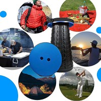 Scaun rotund pliabil, telescopic, maner pentru transport, pescuit si camping - 1