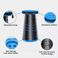 Scaun rotund pliabil, telescopic, maner pentru transport, pescuit si camping - 9