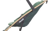 Scaunel balansoar Chipolino Senso Basil Wood cu spatar reglabil, bara de jucarii, suport pentru cap, centuri de siguranta, pliere compacta