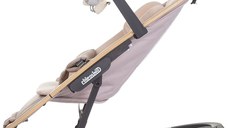 Scaunel balansoar Chipolino Senso Biscotta Wood cu spatar reglabil, bara de jucarii, suport pentru cap, centuri de siguranta, pliere compacta