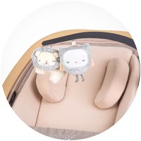 Scaunel balansoar Chipolino Senso Biscotta Wood cu spatar reglabil, bara de jucarii, suport pentru cap, centuri de siguranta, pliere compacta - 5