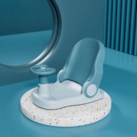 Scaunel de baie pentru copii Little Mom Car Blue cu design pliabil, ergonomic, volan de sustinere, spatar ajustabil in 3 unghiuri diferite, fixare cu ventuze, dimensiune 38 x 28.5 x 30.8 cm - 1