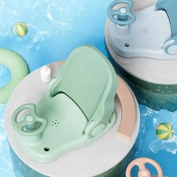 Scaunel de baie pentru copii Little Mom Car Blue cu design pliabil, ergonomic, volan de sustinere, spatar ajustabil in 3 unghiuri diferite, fixare cu ventuze, dimensiune 38 x 28.5 x 30.8 cm - 3