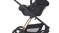 Scoica auto Espiro Pi Bej pentru bebelusi, 40-87 cm, 0-13 kg, grupa 0+, fixare cu centura masinii