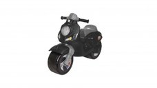 Scooter Mini Novokids Vespa pentru Copii - Negru, Fara Pedale, Suporta 30 kg, Roti Largi pentru Stabilitate