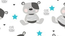Scutec impermeabil New Baby din flanel 57x47 cm Cute Teddy