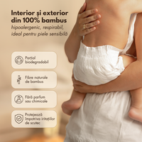 Scutece din bambus Zuluff marimea 3, 6-11 kg, 30 bucati - 1