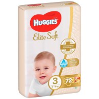 Scutece Huggies Nr 3 Elite Soft 5-9 kg 72 buc - 2