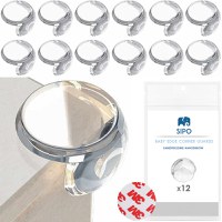 Set 12 coltare din silicon Sipo Baby Safety pentru protectie ridicata la colturile mobilei - 2
