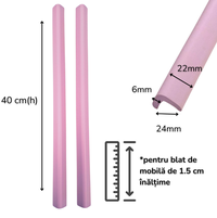 Set 2 benzi protectie muchii si margini Car Boy Safety din spuma mov pastel 24x900x22x6 mm - 2