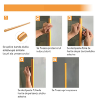 Set 2 benzi protectie muchii si margini Car Boy Safety din spuma mov pastel 24x900x22x6 mm - 3