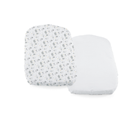 Set 2 buc cearsaf pentru Chicco Baby Hug Grey Sheep 0 luni+ - 2