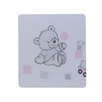 Set 2 cearceafuri din bumbac pentru saltea 120x60 cm Beberoyal BearsToys Roz - 2