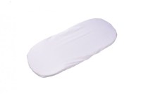 Set 2 cearsafuri cosulet si landou 72x30 cm din bumbac alb bleu + protectie impermeabila - 1