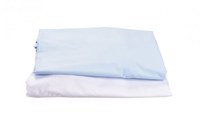 Set 2 cearsafuri patut 90x50 cm bumbac alb blue - 2