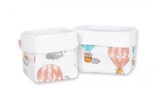Set 2 cosuri de depozitare pentru jucarii si accesorii Bobono Colorful Balloons