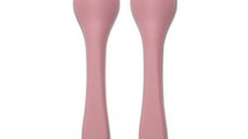 Set 2 lingurite din silicon natural Lorelli - Pink
