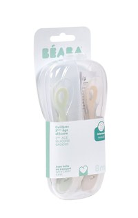 Set 2 lingurite silicon Beaba Clay +8 luni - 2