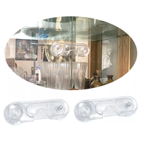 Set 2 opritoare usa dulap, din plastic, transparent - 1