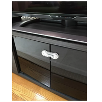 Set 2 opritoare usa dulap, din plastic, transparent - 3