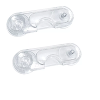 Set 2 opritoare usa dulap, din plastic, transparent - 4