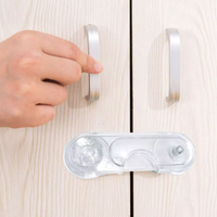 Set 2 opritoare usa dulap, din plastic, transparent - 5