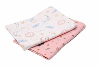 Set 2 scutece finet bebelusi KidsDecor The Bunnies and the Dreamy Sky 70x70 cm - 6