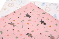 Set 2 scutece finet bebelusi KidsDecor The Bunnies and the Dreamy Sky 70x70 cm - 2