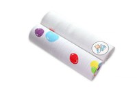 Set 2 scutece pentru bebelusi EgaKids, reutilizabile, cu fibra de bambus, dimensiune 70 x 80 cm, model Bubble Dots - 1