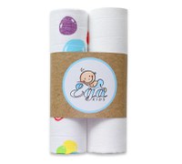 Set 2 scutece pentru bebelusi EgaKids, reutilizabile, cu fibra de bambus, dimensiune 70 x 80 cm, model Bubble Dots - 2