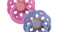 Set 2 suzete Bibs Boheme Latex tetina rotunda 0 luni + BubblegumPeri