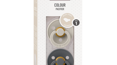 Set 2 suzete Bibs Colour Latex tetina anatomica 0 luni + SandIron