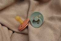 Set 2 suzete Bibs Colour Latex tetina rotunda 0 luni + Dusty PinkCoral - 3