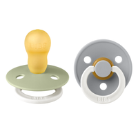 Set 2 suzete Bibs fosforescente Colour Glow Latex, tetina rotunda, 18 luni + SageCloud - 3