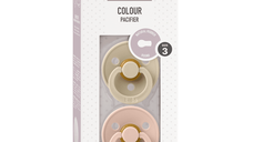 Set 2 suzete Colour Latex tetina rotunda 18 luni + VanillaBlush BIBS